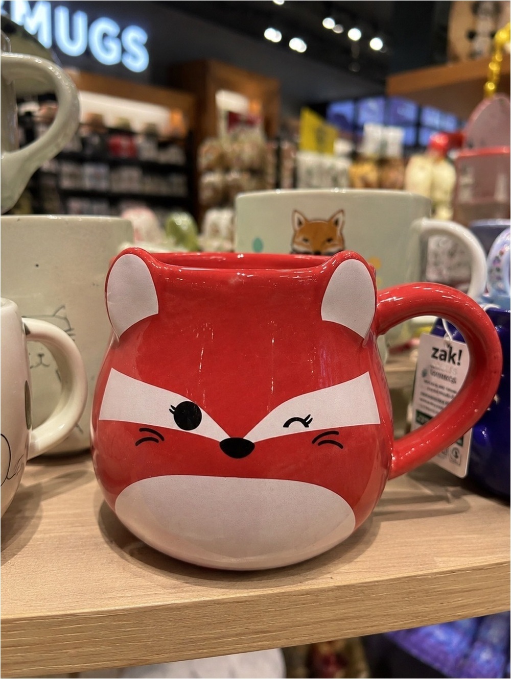 Squishmallows Fox Ceramic Mug Red Cute Animal Coffee Cup 2025 Like New